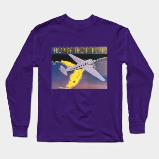 Vintage Travel Poster, Florida From the Air Long Sleeve T-Shirt